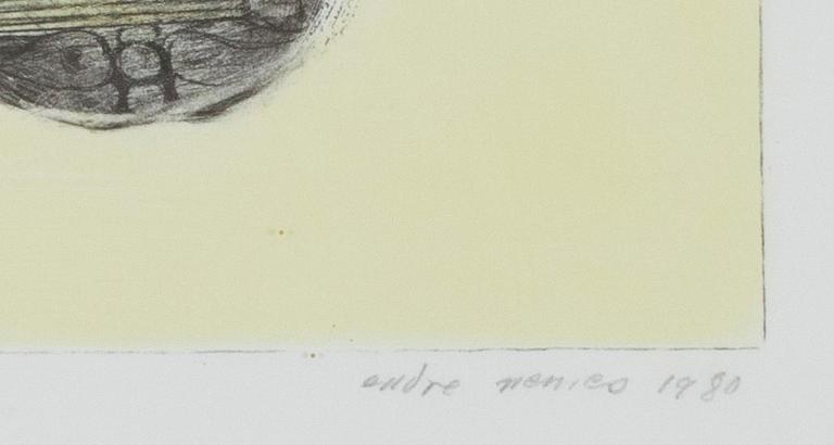 ENDRE NEMES, "RENÄSSANSENS ARV". Litografia, sign. 1980, nro. 3/150.