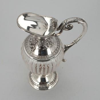 VINKARAFF, silver "900" och kristall, Mellaneuropa, ryska kontrollstämplar, sekeskiftet 1800/1900-tal.
