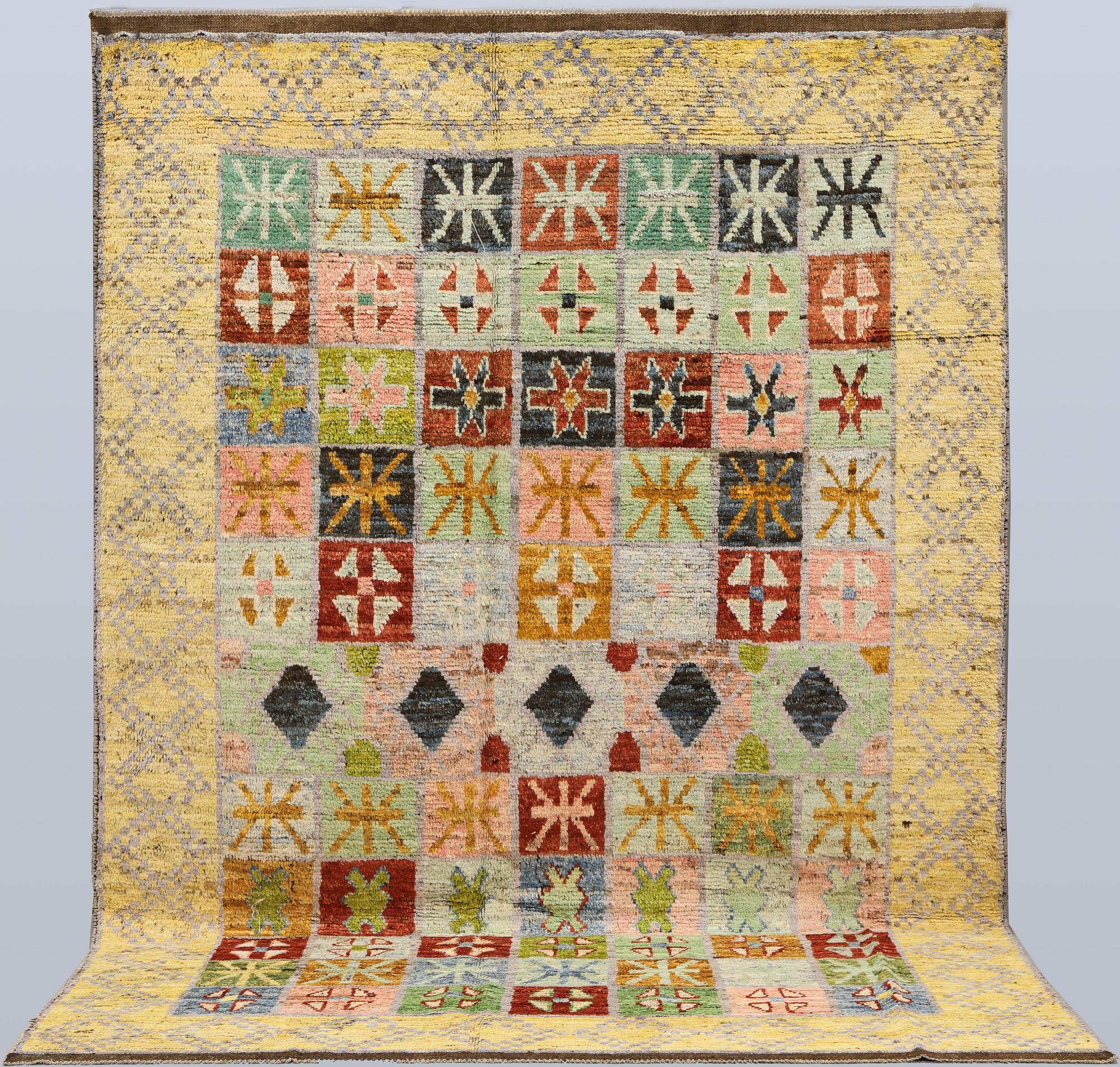 A rug, Morocco design, approx. 296 x 208 cm.