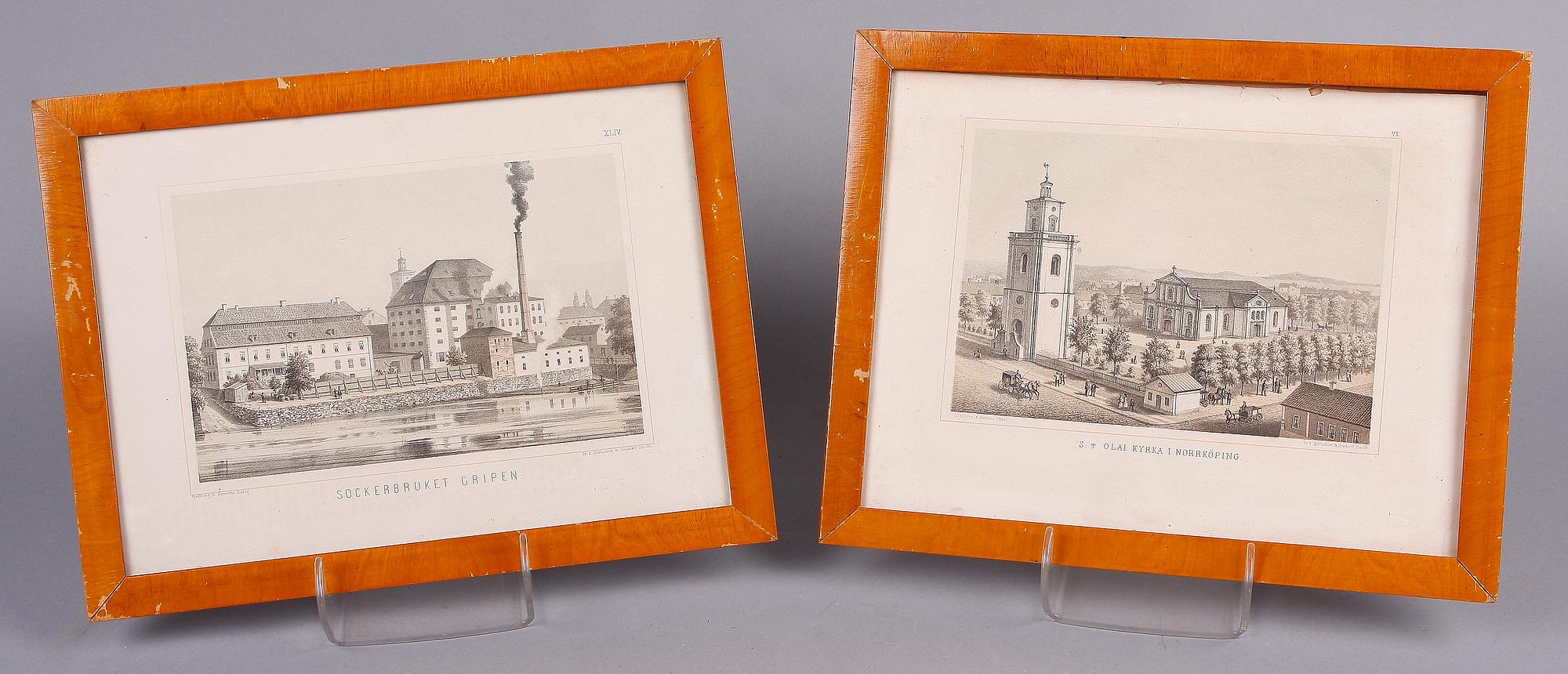 LITOGRAFIER, 5 st, 1800-tal.