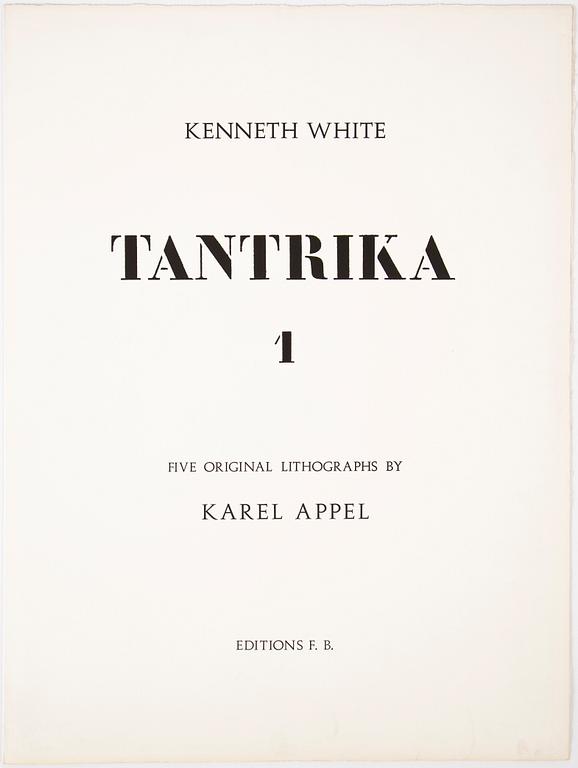 Karel Appel, portfolio with 5 lithographs in colour, "Tantrika 1", 1983, signed 16/75.