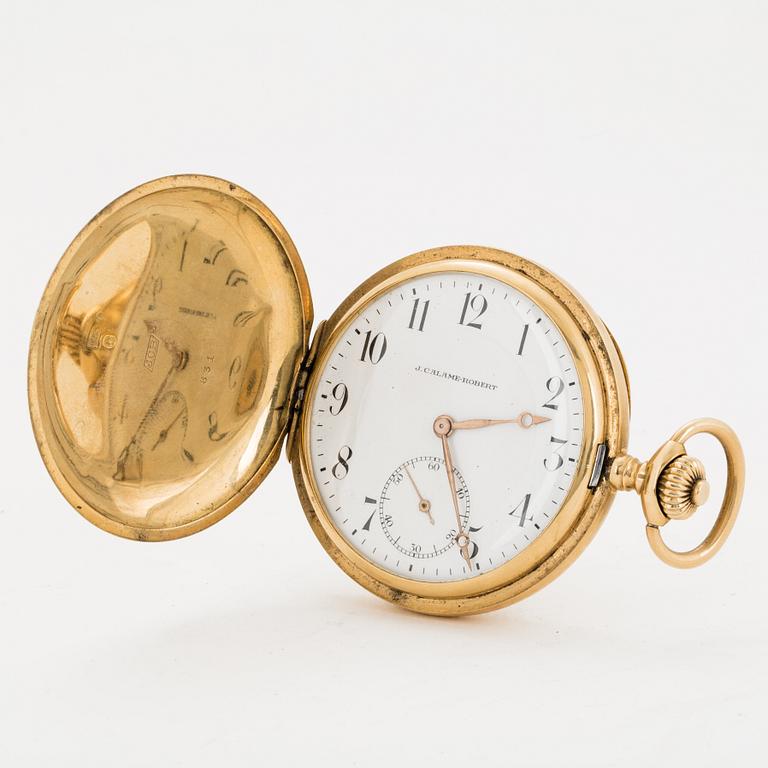 Pocket watch, JCB, hunter, 51 mm.