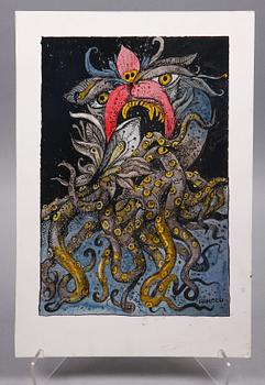 HANS ARNOLD, blandteknik på kartong, sign.