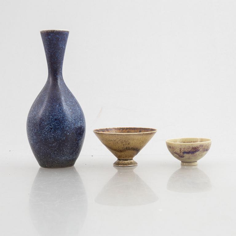 Sven Wejsfelt, a stoneware set of two vases and two bowls, Gustavsberg Studio 1980-tal.