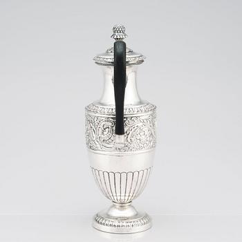 Adolf Zethelius, kaffekanna, silver, Stockholm 1835. Empire.