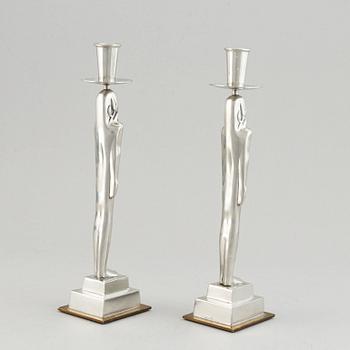 Edvin Öhrström, a pair of candlesticks by Firma Svenskt Tenn, Stockholm 1994.