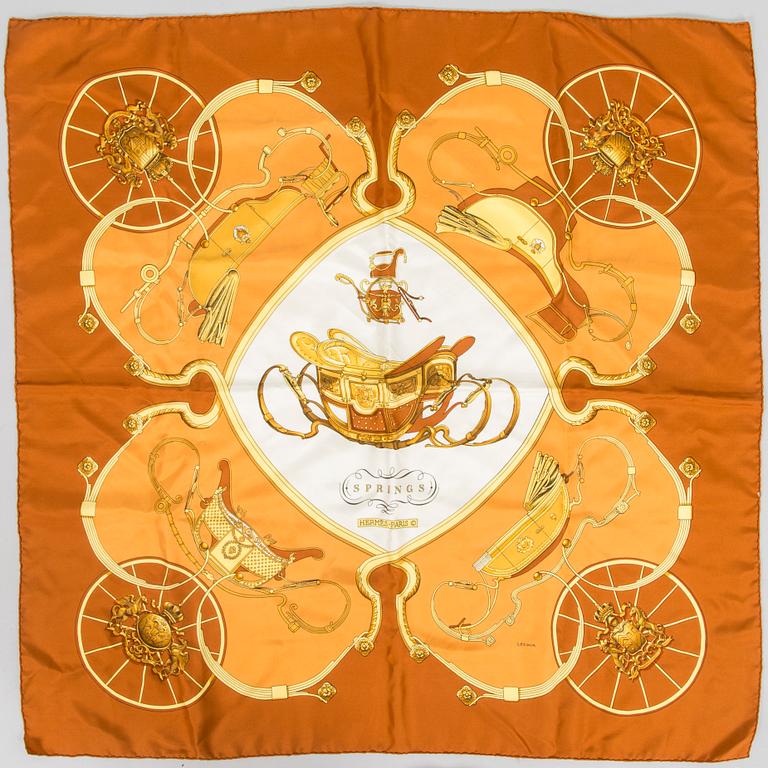 Hermès, a 'Springs' scarf.