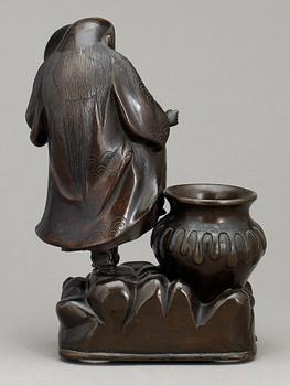 SKULPTUR, brons, Kina, troligen omkring sekelskiftet 1900.