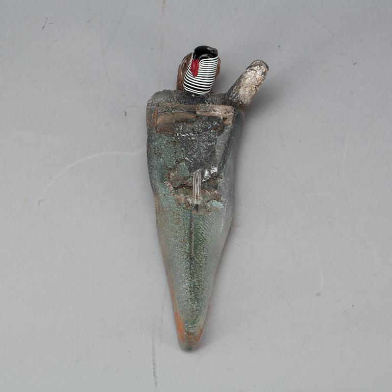 SKULPTUR, glas, Bertil Vallien, unique. Kosta Boda, bok medföljer.