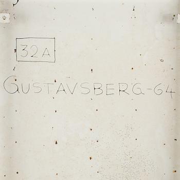Bengt Berglund, an enamel plaque, Gustavsberg, 1964.