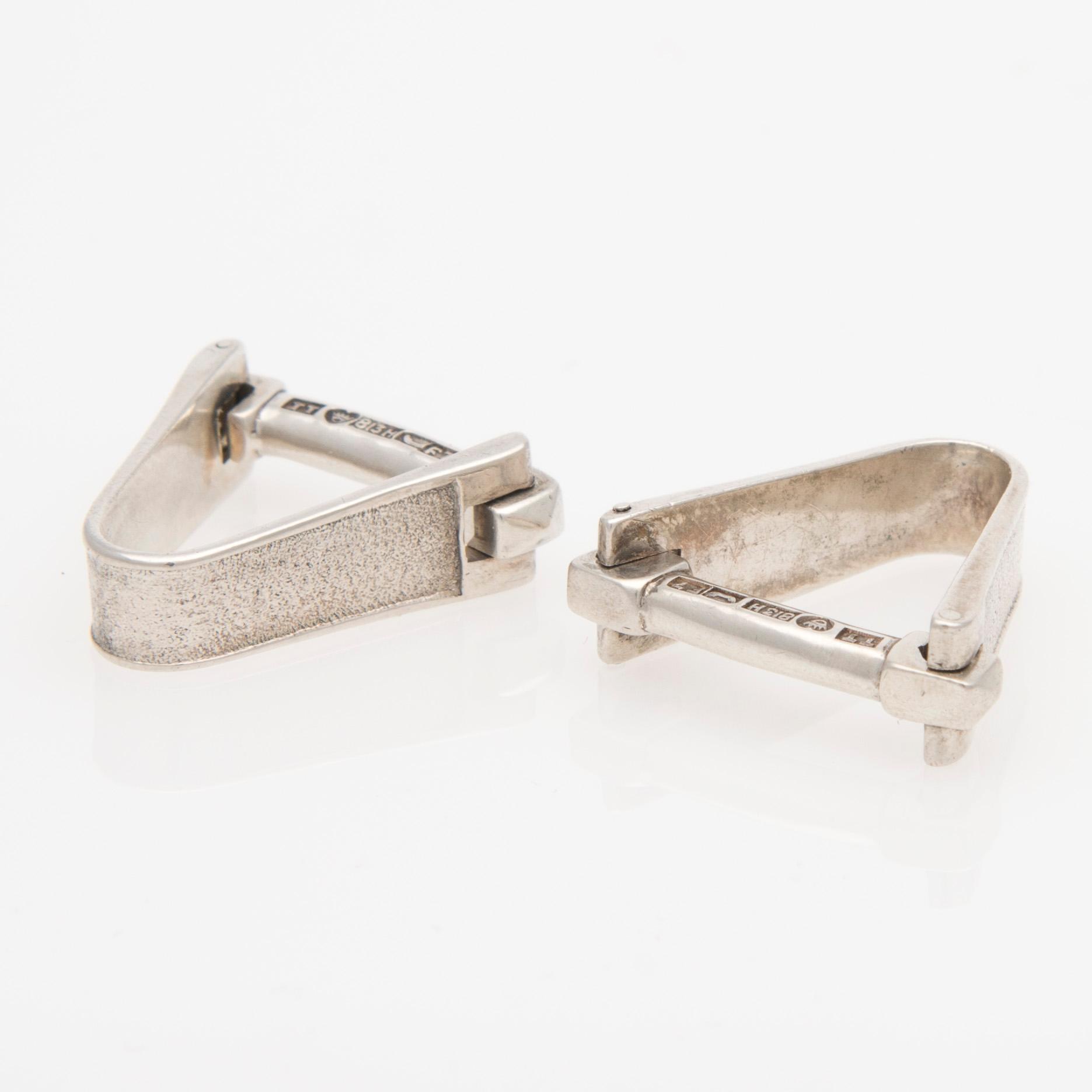 MANSCHETTKNAPPAR, silver, Torbjörn Tillander, Helsingfors 1959.