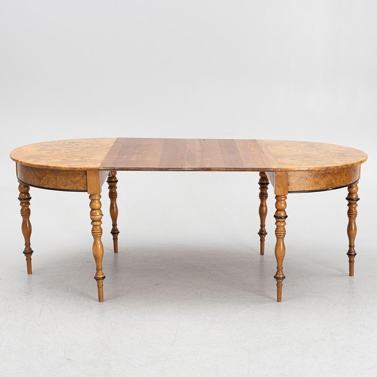 Table, demi-lune model, two parts, first half of the 20th century.