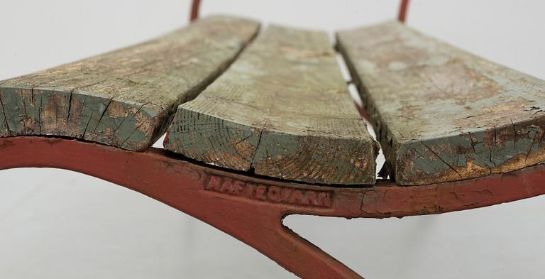 PARKSOFFA, gjutjärn, Näfveqvarn. 1900-tal.