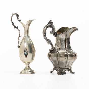 Kannor, 2 st, silver, 1800-1900-tal.