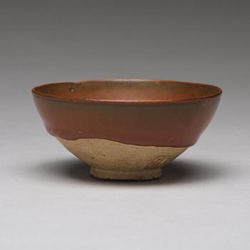 A brown glazed temmoku bowl, Henan, Song dynasty (960-1279).