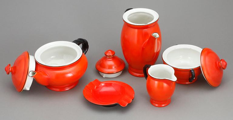 KAFFESERVIS, 29 delar, porslin, Gefle.