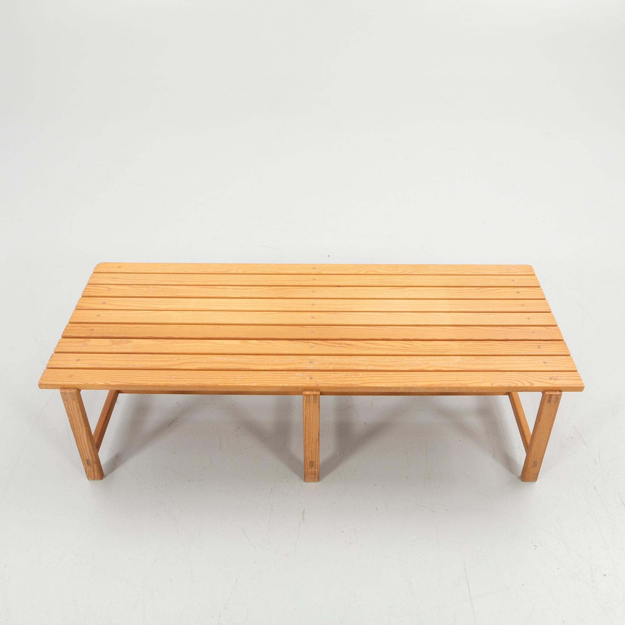 Bench, pine, 1970s.