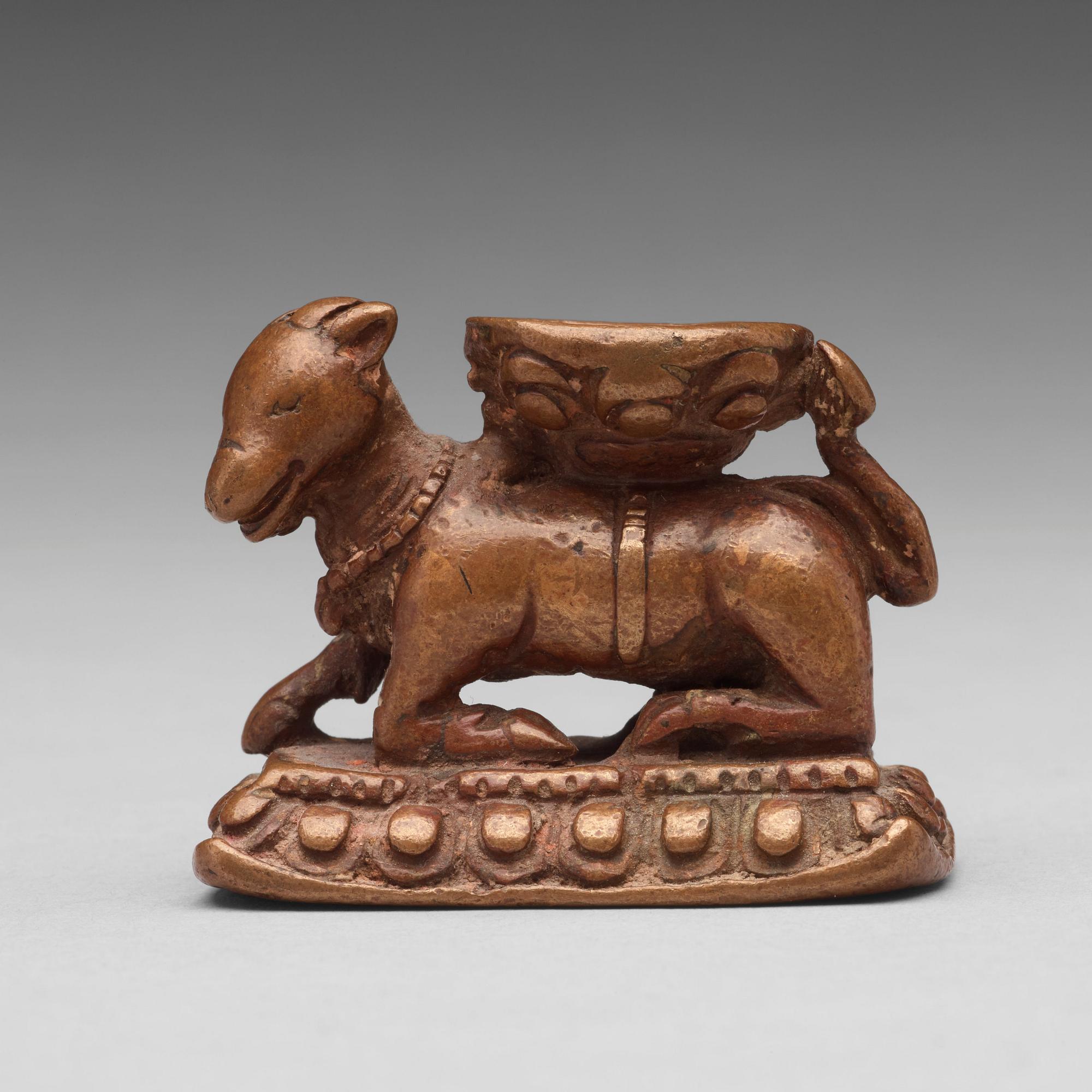 RÖKELSEBRÄNNARE, förgylld kopparlegering. Nepal, 1400-tal.