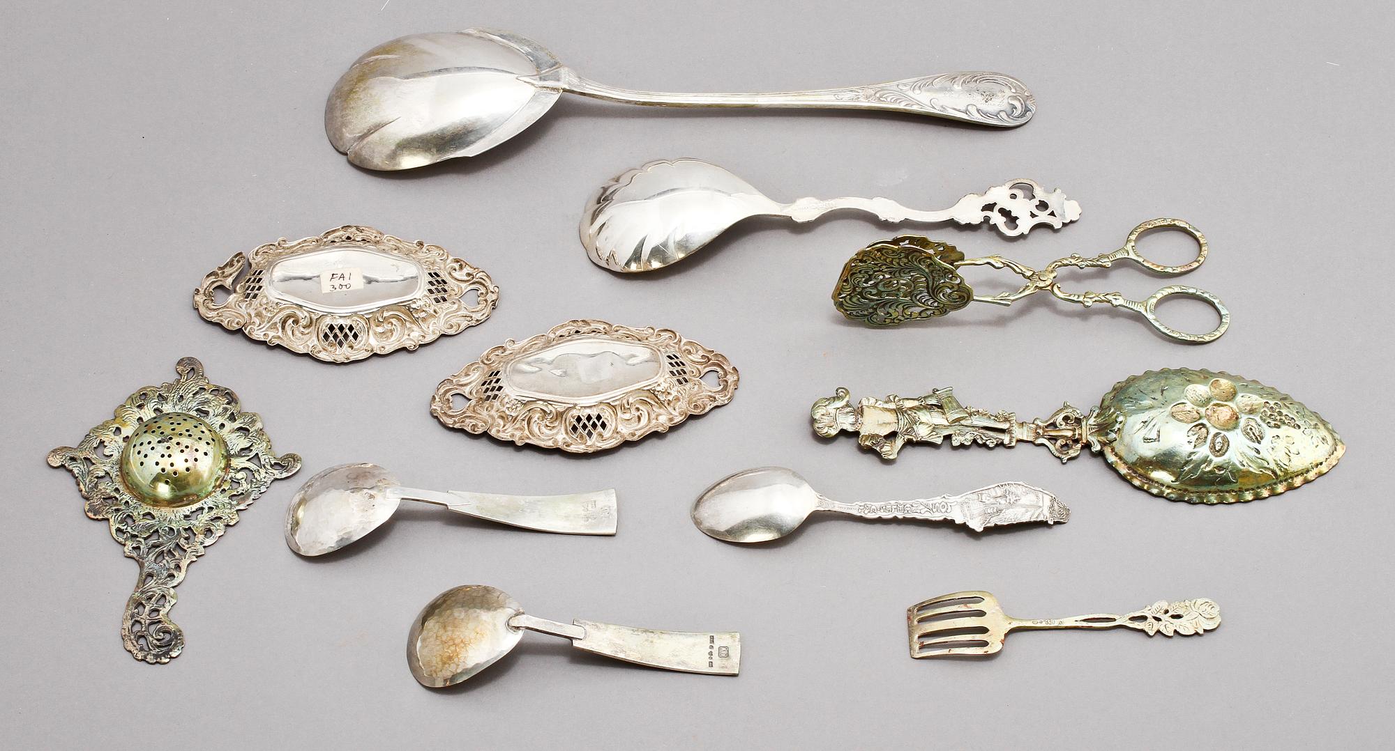 PARTI SILVER, 11 delar, 1900-tal. Vikt 435 g.