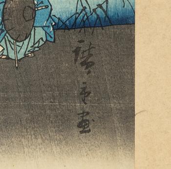 Ando Utagawa Hiroshige, after, "The Noda Jewel River in Mutsu Province" Mutsu Noda, early 20th century.