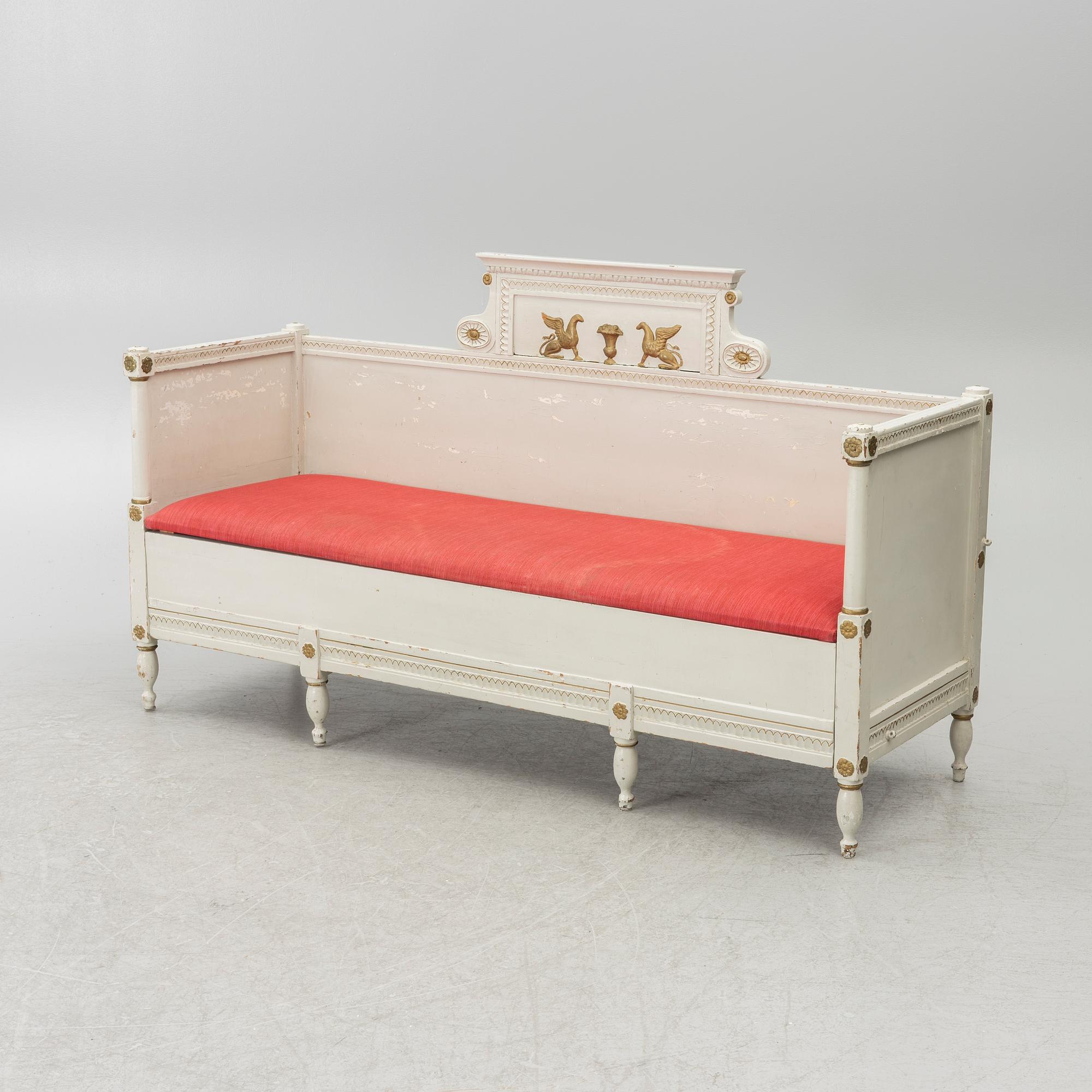 Sofa bed, late Gustavian style, 19th century.