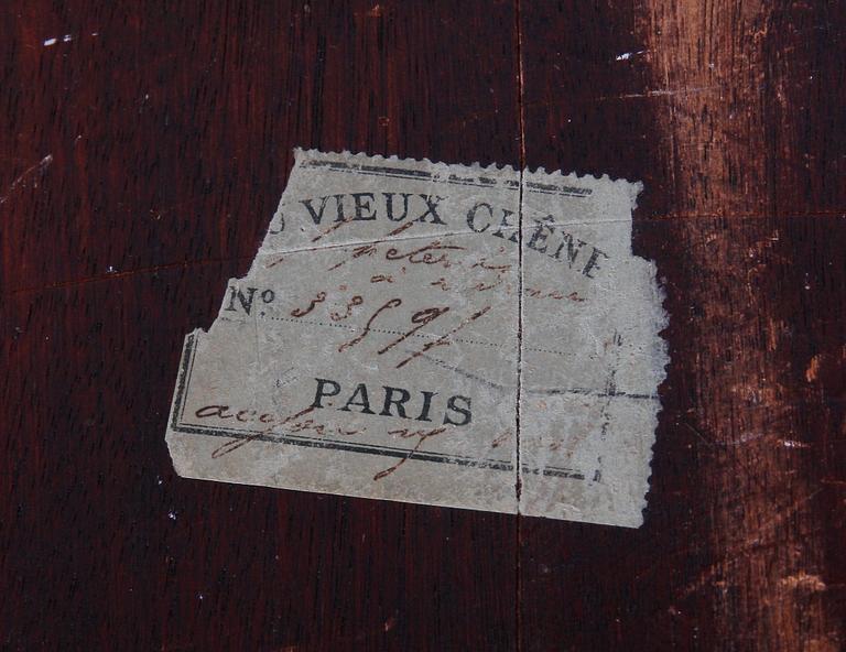 BREVSCHATULL, etikettmärkt Paris, sent 1800-tal.