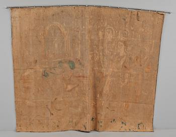 TAPET, blandteknik på duk, Spanien, daterad 1921.