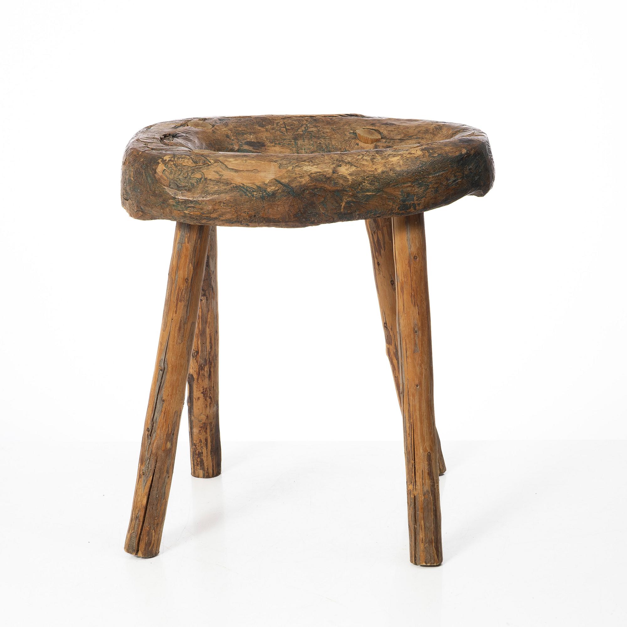 Stool, folk art, 19th century.