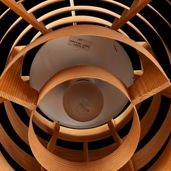 Hans-Agne Jakobsson, a pine 'T-454'/'Buttle' pendant light from Elysett AB, Markaryd.