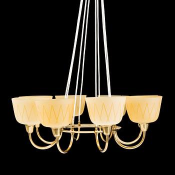 A 1940's Swedish Modern ceiling lamp.