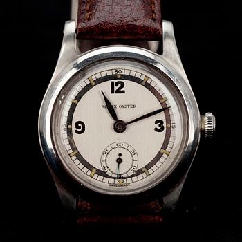 ARMBANDSUR, unisex. Rolex Oyster stål 1940-tal. Diameter 30 mm.
