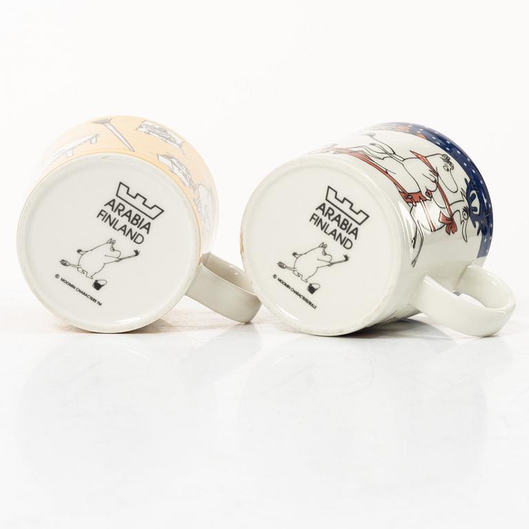 Arabia, two Moomin mugs, Finland, 1996-2002.
