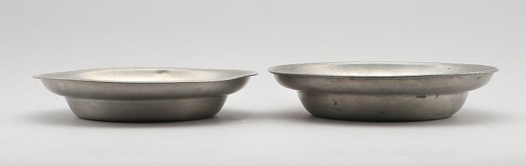 FAT, 2 st, tenn, bl a Nils-Erik Justelius, Eksjöe, 1785 och 1842.