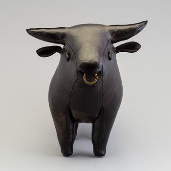 DIMITRI OMERSA & CO, a leather stool in the shape of a bull.