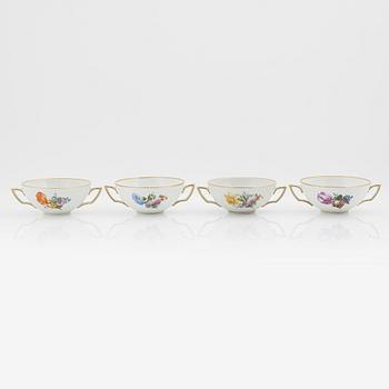 Royal Copenhagen, a 41-piece 'Sachsisk Blomst' porcelain service, Denmark.