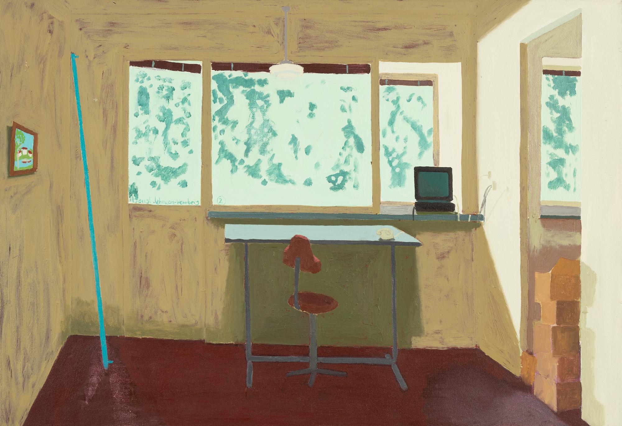 Bengt Jahnsson-Wennberg, triptyk, olja på duk, signerad.