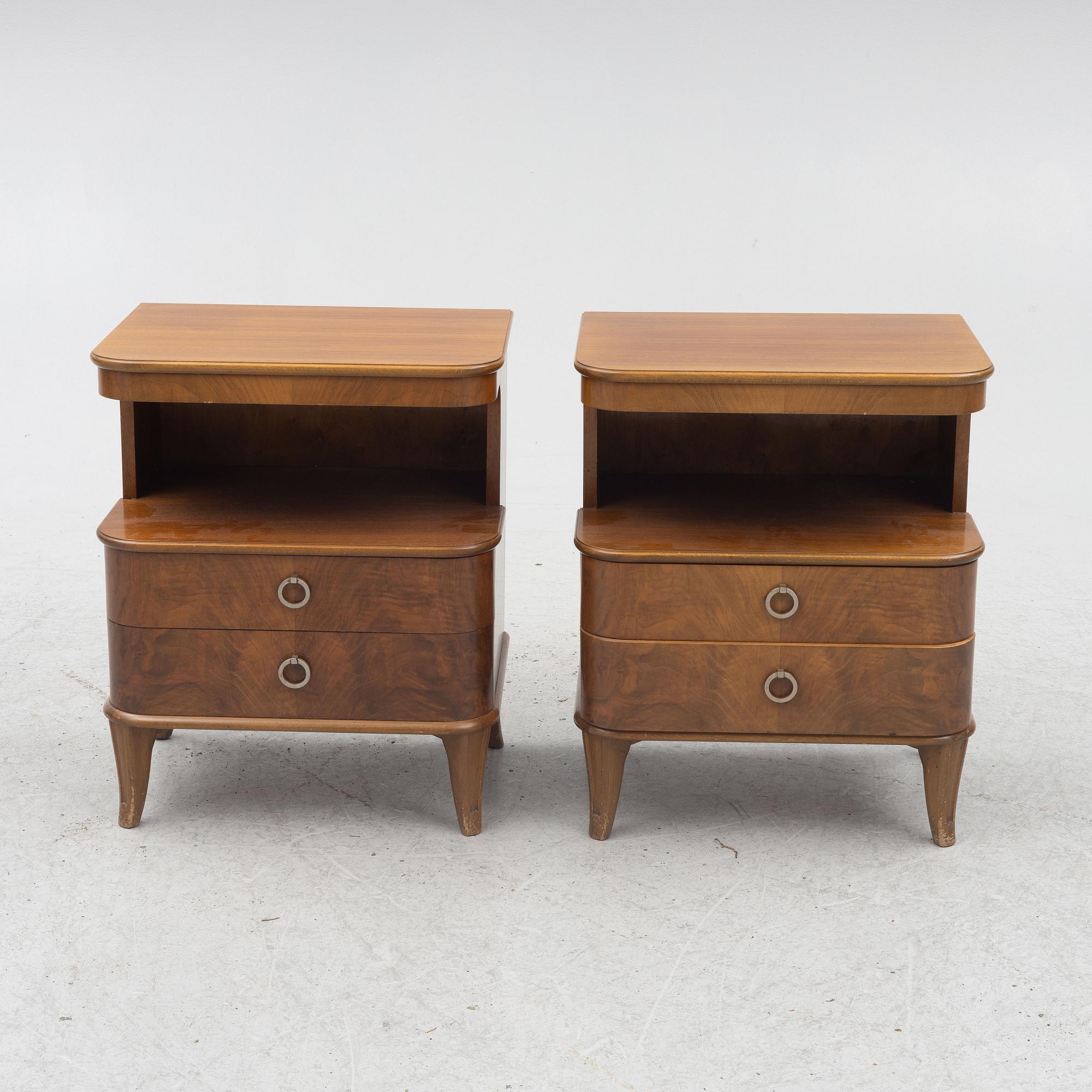 Sängbord ett par, 1940-tal.
