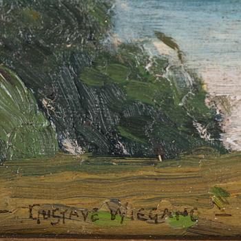 GUSTAVE ADOLPHE WIEGAND, oil on canvas, signed.