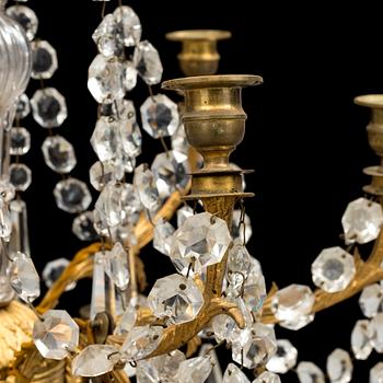 A 19th century Oscarian chandelier.