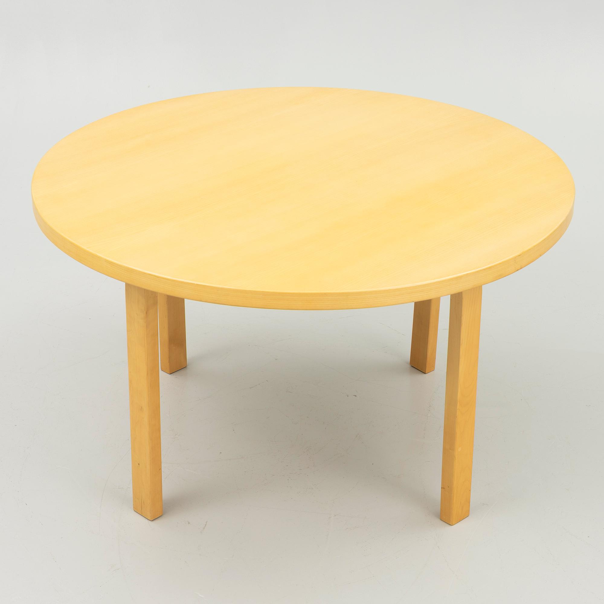 Alvar Aalto, a model 91dining table, Artek, Finland.