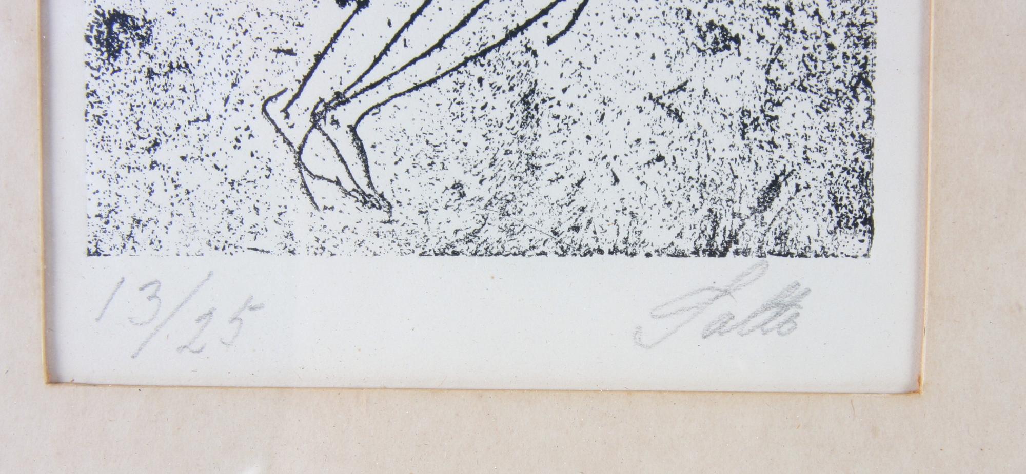 SALTO, AXEL. Etsning, sign o numr 13/25.