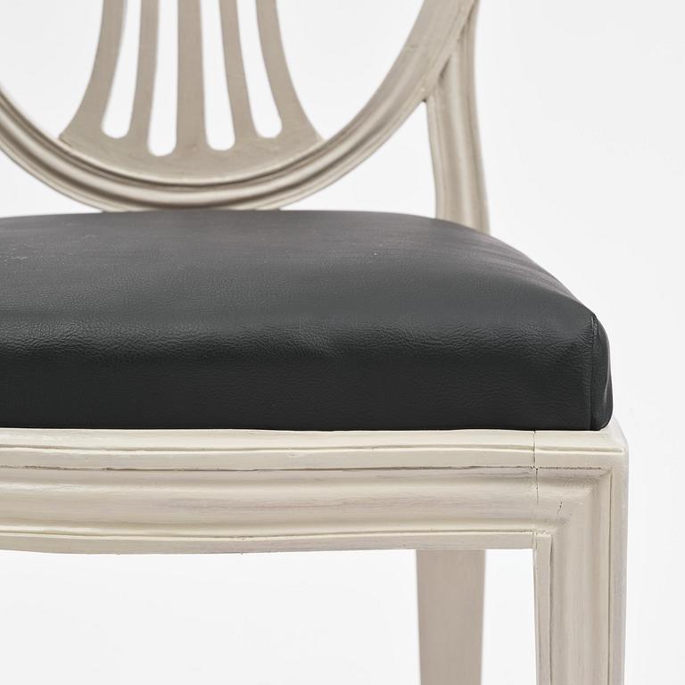 A set of eight late Gustavian chairs by J. E. Höglander (master in Stockholm 1777-1813).