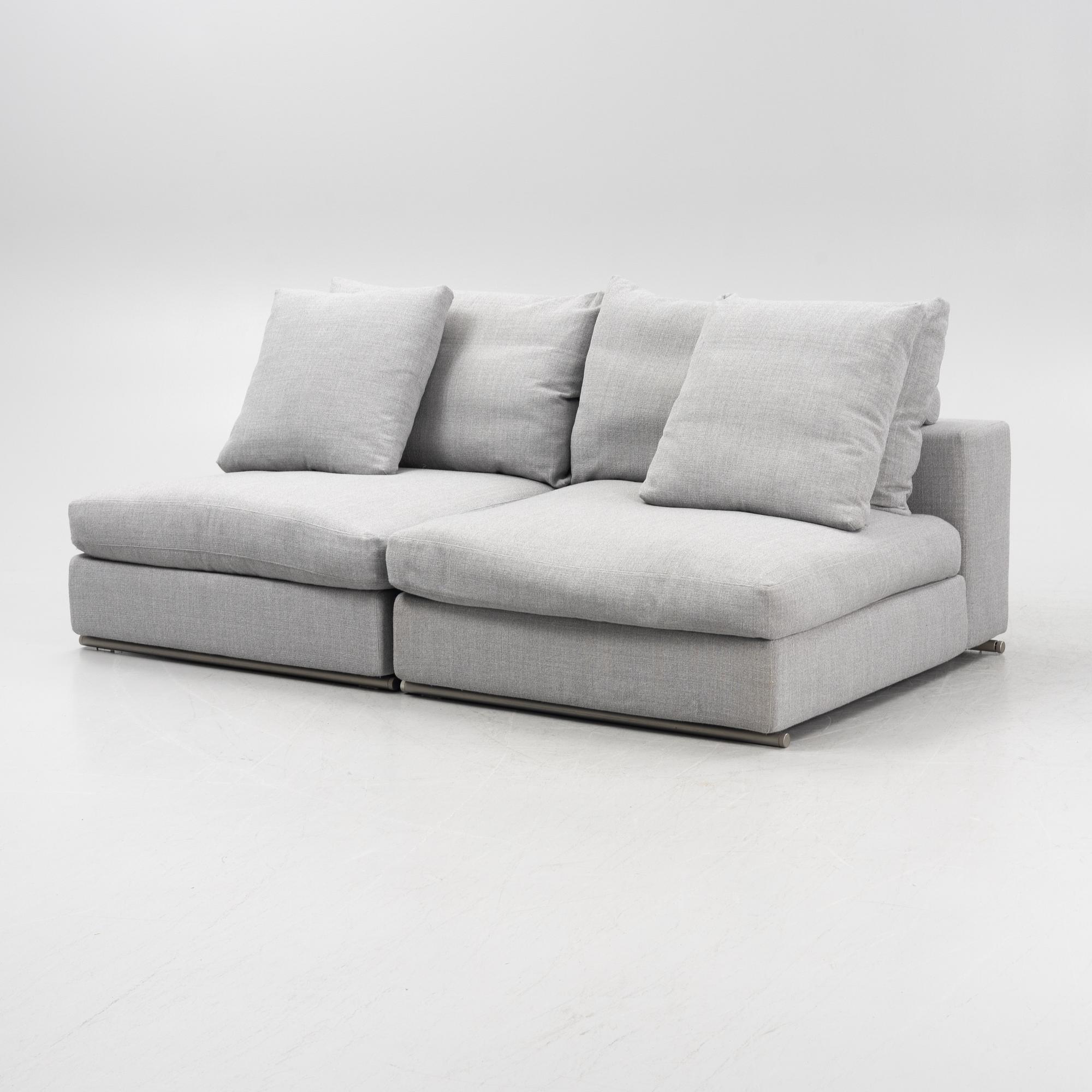 A two-section  contemporary sofa from Flexform, Italy.