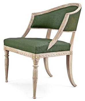 527. A late Gustavian armchair by M. Lundberg.