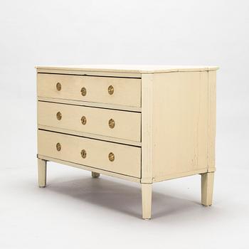 A late gustavian chest of drawers, first half of the 19th Century.