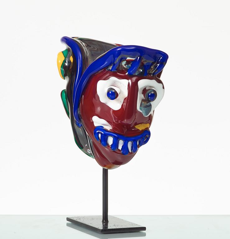 A Bengt Lindström 'Janus' glass sculpture, Berengo, Italy, 1980's.