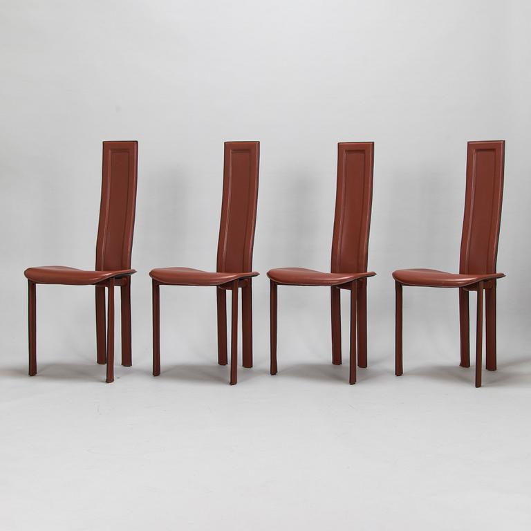 Giorgio Cattelan, A set of four 1980's chairs, Italy.