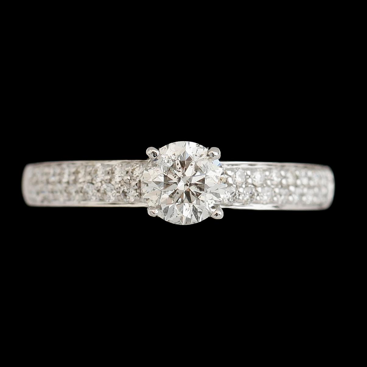 RING, 18 k vitguld, briljantslipade diamanter , tot ca 0.97 ct.