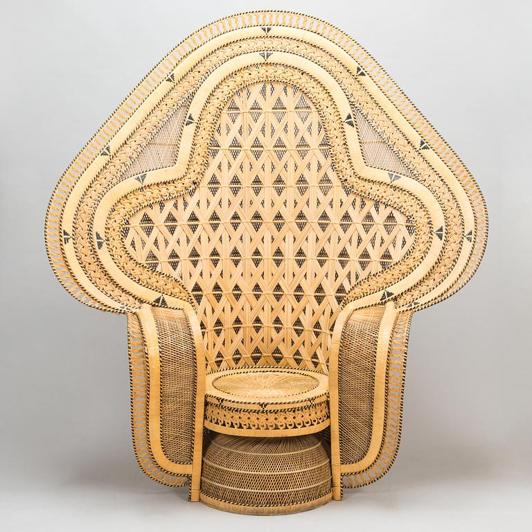 A late 20th century century 'Big Cobra peakock chair'.