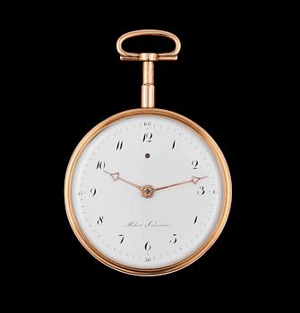1222. A gold pocket watch, Robert & Courvoisier, minute repeater, mid 19th century.